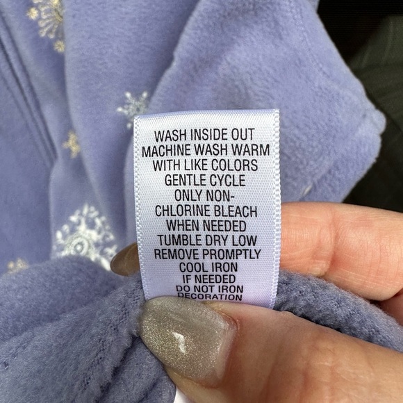 Vintage Croft & Barrow Lavender Embroidered Zip-Up Jacket - Picture 6 of 6